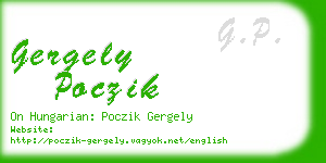 gergely poczik business card